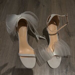 wedding heels in white brand new